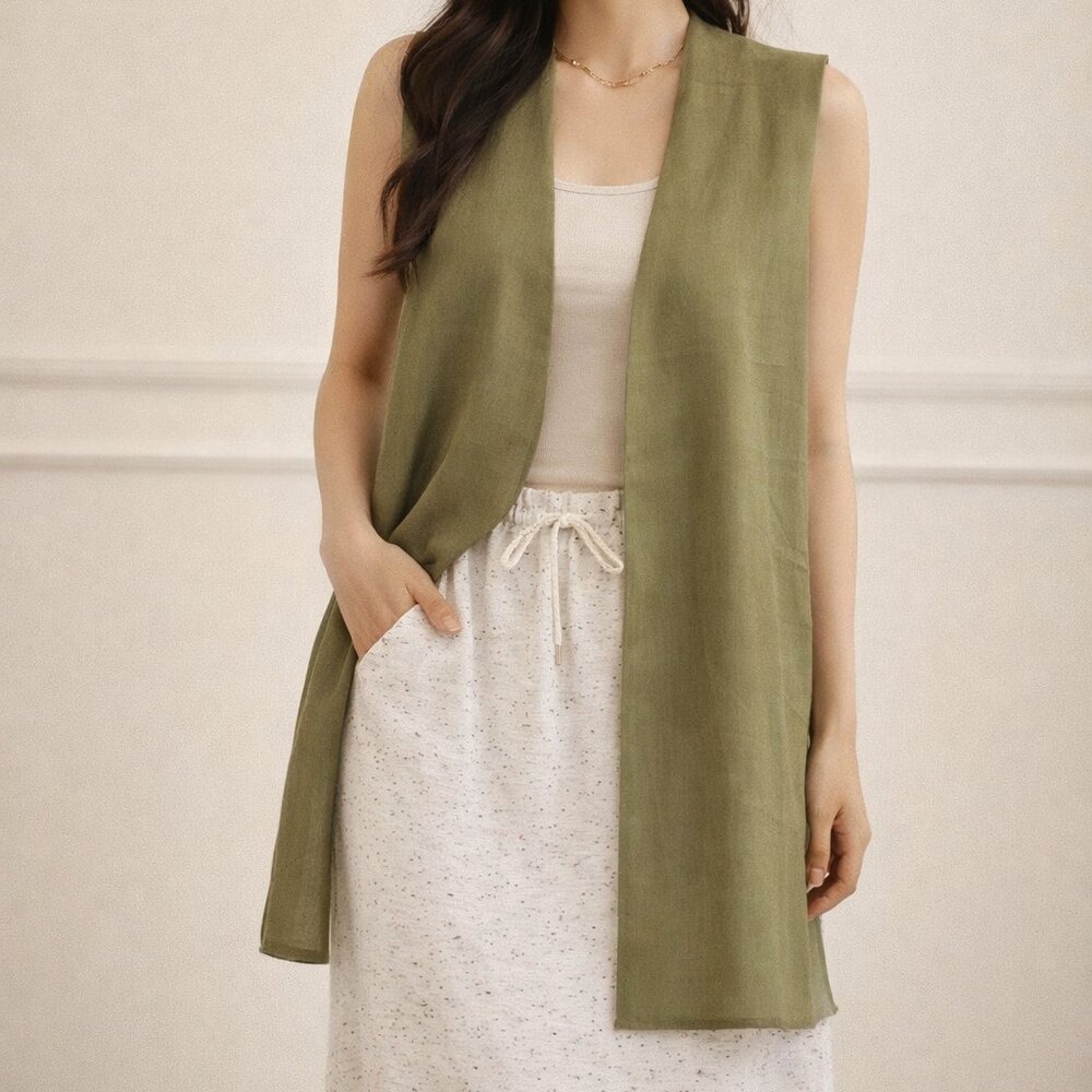 CUBIC LONDON Sheer long vest - Picture 2 of 8